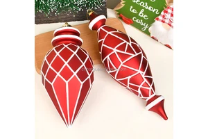 High Quality Customized Plastic Christmas Ball Ornaments Eco-Friendly Holiday Decoration Pendants Home Party Use Packaged Custom