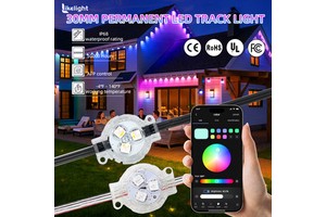 OEM ODM UL Certified Permanent Outdoor Lights with Track, Waterproof Eaves String Lighting for Christmas Holiday Commercial