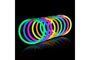 8 Inch Eco-Friendly Waterproof Glow Stick Bracelet 100pcs Per Tube with Connector-Party Favor