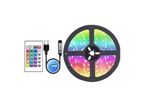 USB Powered RGB TV Backlight Christmas Lights 3M 5M LED Strip with Remote Control PVC Material