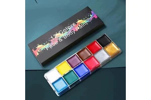 Wholesale Halloween Neon 12-Color Oil Paint Highlighter Pigment Body and Face Painting Cream for Kids' Party for Children