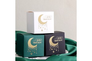 Hot Selling Eid Mubarak Ramadan Moon Gift Box Festival Party Chocolate Packaging Box for Muslim Festival Party Supplies