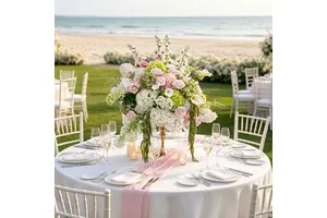 Artificial Flower Wedding Center Decoration pink Green Artificial Hydrangeas Ball Large Size Table Bouquet Arrangement