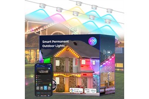 Hot Sale IP67 DC36V/12V Holiday Decoration Led Lights Smart RGBIC Permanent Outdoor Christmas Light With Remote Control
