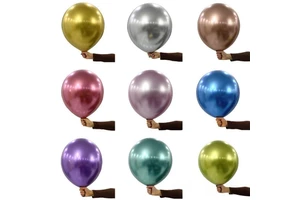 Wholesale 12 Inch Metallic Chrome Latex Helium Balloons Eco-Friendly Graduation Christmas Party Supplies
