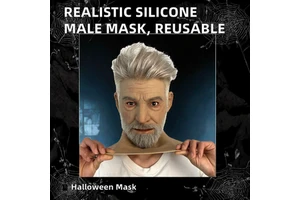 Cyou High Quality Artificial Silicone Male Mask Eco-Friendly Halloween Party Transgender Reusable Full Face Mask