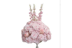 Gift Luxury Purple and Pink Silk Wedding Table Flowers High Quality Spring Color Centerpieces for Romantic Weddings Party Decor