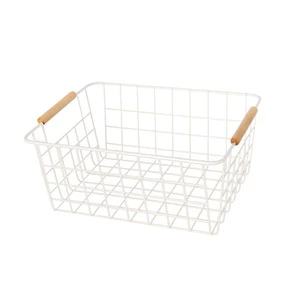 Utility Wire Baskets for Organizing with Handle - Open Wire Storage Baskets for Kitchen Pantry, Cabinets, Closet &Garage Shelves
