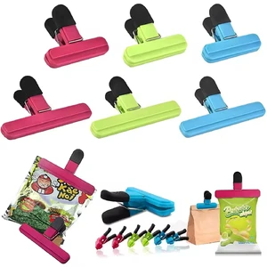 Multi-Purpose PP Plastic Bag Sealing Clip Customizable Size Logo Modern Design Portable for Food Snacks Tea Office Stationery