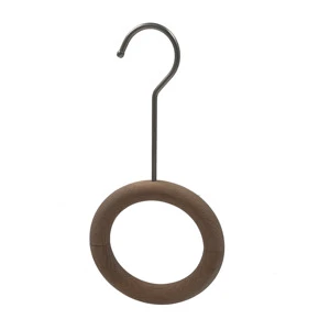 Brand New Design Wood Scarf Hook Recycle Slim Hangers Non Slip for Clothes Laundry Round Creative Hook