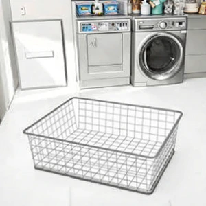 Metal Wire Basket Wardrobe Storage Cabinet with Wired Wire Baskets