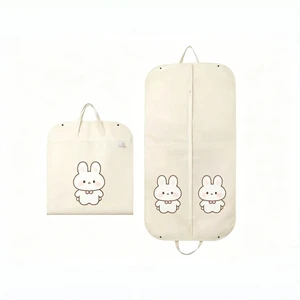Disposable Non-Woven Garment Cover Custom Logo Zipper Dustproof Insect-Proof Foldable Suit Cover for Clothes Storage