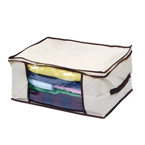 Home Storage Bag Large Size Non-woven Clothes Bag Beige Color Under Bed Storage Dustproof Bag