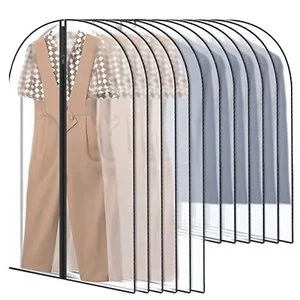 Luxury Garment Bag Clothing Dust Cover Peva Garment Covers for Closet Clothes Storage Plastic Dustproof Suit Bag