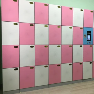 Secure Digital Locker With Smart Lock Plastic Storage Cabinets For Gym Use