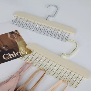 Solid Wood 8-Hook Wall-Mounted Modern Eco-friendly Clothes Hanger with Sling Multifunctional Storage Artifact for Living Room