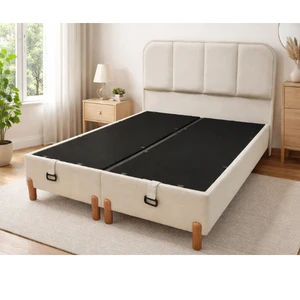Luxe Sense MUN Sleep Upholstered Storage Base Headboard Set Modern Frame OEM Ready Bedroom Comfortable B2B Customizable Bed