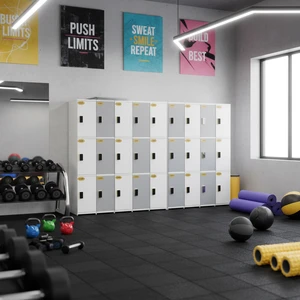 JMDS-403 ABS PVC Locker Waterproof Full Plastic Knock-Down Structure Gym Fitness Center Wholesale Price Customizable