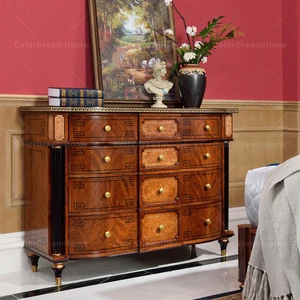 Antique Chest of Drawers of Bedroom Wood Cabinet Storage