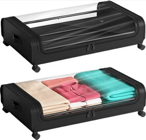 Under Bed Storage Containers With Wheels Foldable Bedroom Storage Organization With Handles