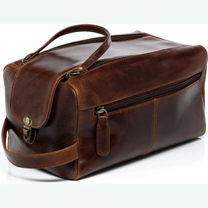 Mens Leather Washbag Toilet Bag Everyday Travel Weekend Essential travel toiletry bag toiletry bags for women