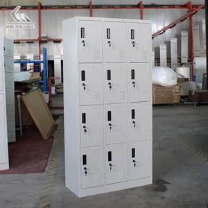 Knock Down Staff Uniform Locker Cabinet 4 Tier 12 Door Iron Staff Locker Swimming Pool Steel Metal Storage Locker Cabinet
