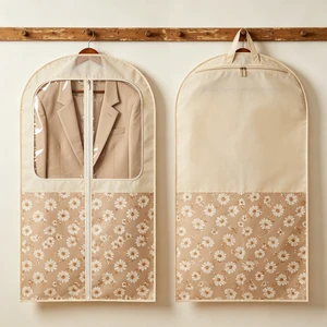 Clear Hanging Garment Bag with Zippers Dustproof Transparent Suit Cover for Clothes-Fashionable Storage