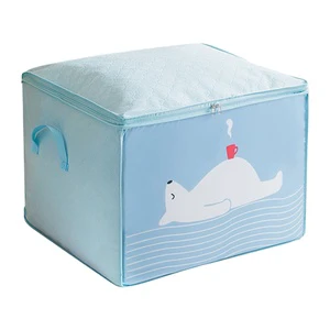 Hot Selling Large Capacity Foldable Non-woven Organizer Bag Dust Proof Clothing Quilt Storage Bag with Zipper