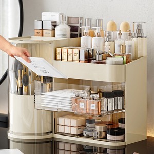 Xinhang Transparent Plastic Desktop Cosmetic Storage Box Drawer Type for Skin Care Products Makeup & Toiletries Organization