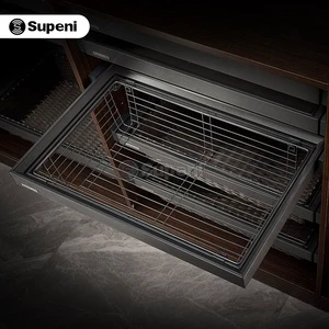 Wardrobe Pull Out Stainless Steel Metal Large Storage Mesh Wire Basket for Wardrobe
