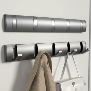 OEM Creative Folding Metal Hook for Bedroom Door Punch-Free Entrance Hat Storage Rear Clothes Hook with Adhesive Feature