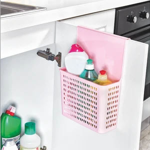 Afossa Large Rectangle Hanging Hand Woven Household Storage Basket for Kitchen Bathroom Eco-Friendly PP Plastic Rattan Cleaning