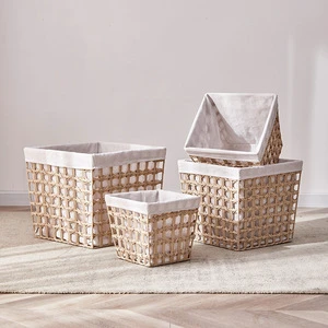 Wholesale Eco-friendly Natural Fiber Wire Mesh Fruit White Storage Basket Kitchen Bath Toy Organizermetal with for Bath