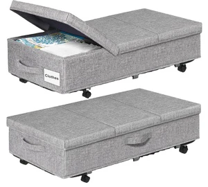 Underbed Storage Containers with Wheels Shoe Storage Bins Organizer Rolling Underbed Storage Containers