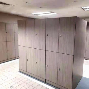 Multi Compartment 12mm HPL Phenolic Laminate Single Door Staff Work Clothes Locker Box Storage for Spa Houses
