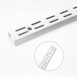 Steel Wall Mounted Double Slotted Wall Upright Home Storage Modular Wall Channel for Wall Rail Shelving System