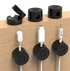 Desktop Cable Management Organizer Magnetic Buckle Fixed Cable Clip Wire Collection Mobile Phone Cable Accessories