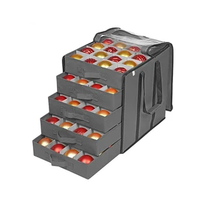 Christmas Ornament Storage Boxes with Dividers Durable Carrying Bag Handles Organizer Storage Box Storage Bag