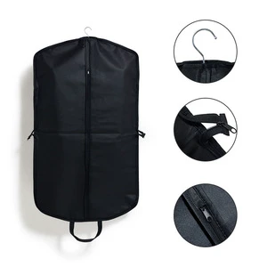 Custom Non-woven Garment Bag Zipper Closure Foldable Suit Cover Stylish Clothes Protector Dustproof for Dresses Suits Wardrobe
