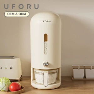 UFORU Large Airtight Rice Container Plastic Cereal Food Rice Storage Box Container Rice Bucket Grain Dispenser Kitchen