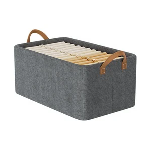 Household Clothes Organizer Washable Wardrobe Drawer Organizer For Clothes Jeans Panty Closet Storage Bins Cube With Handle