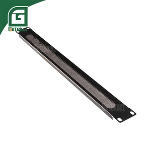 Geteknet OEM ODM SPCC 1U 19 inch Network Cable Manager Filler Panel Cable Wire Organizer Brush Strip Server Rack Dust Panel