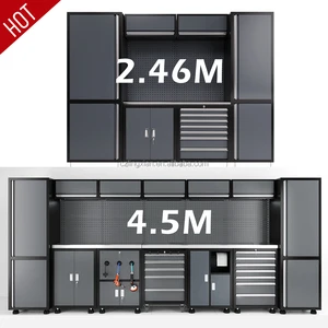 Customized OEM Modular Steel Garage Wall-Mounted Tool Cabinet System 3-Point Locking 3-Year