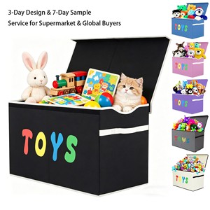 Toy Box Chest Large Kids Toy Storage Organizer Boxes Bins Baskets Collapsible Sturdy Storage Bins With Lids