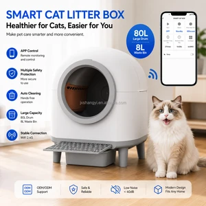 Factory OEM 80L Smart cat Toilet Self Cleaning Automatic cat Litter Box for cat Litter Dog