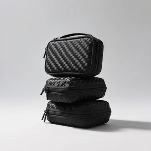 Custom Electronics Organizer Cable Case EVA Hard Shell With Zipper Closure Water Resistant For Travel And Storage