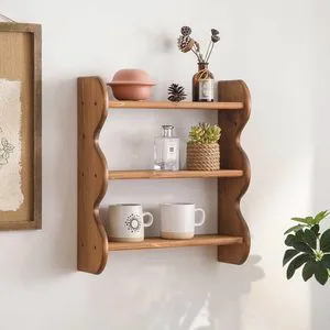 Solid Wood Wall Storage Rack Support Single-line Partition Support Wooden Support Bracket Home Decoration