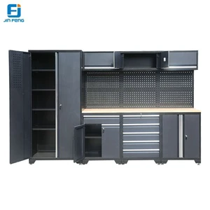 Heavy-duty Auto Repair Steel Storage Garage Workbench Combination Heavy Duty Workshop Tool Cabinet Metal Garage Storage System