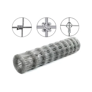 Cheap 1.5m High 4ft 5ft 6ft 8ft Galvanized Hinge Joint Woven Wire Mesh 100m Per Roll Cattle Sheep Farm Field Fence