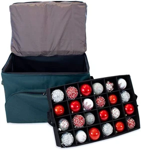 Factory Fashion Premium Custom logo Festival Holiday Oxford Christmas Ornaments Organizer Box Storage Bag